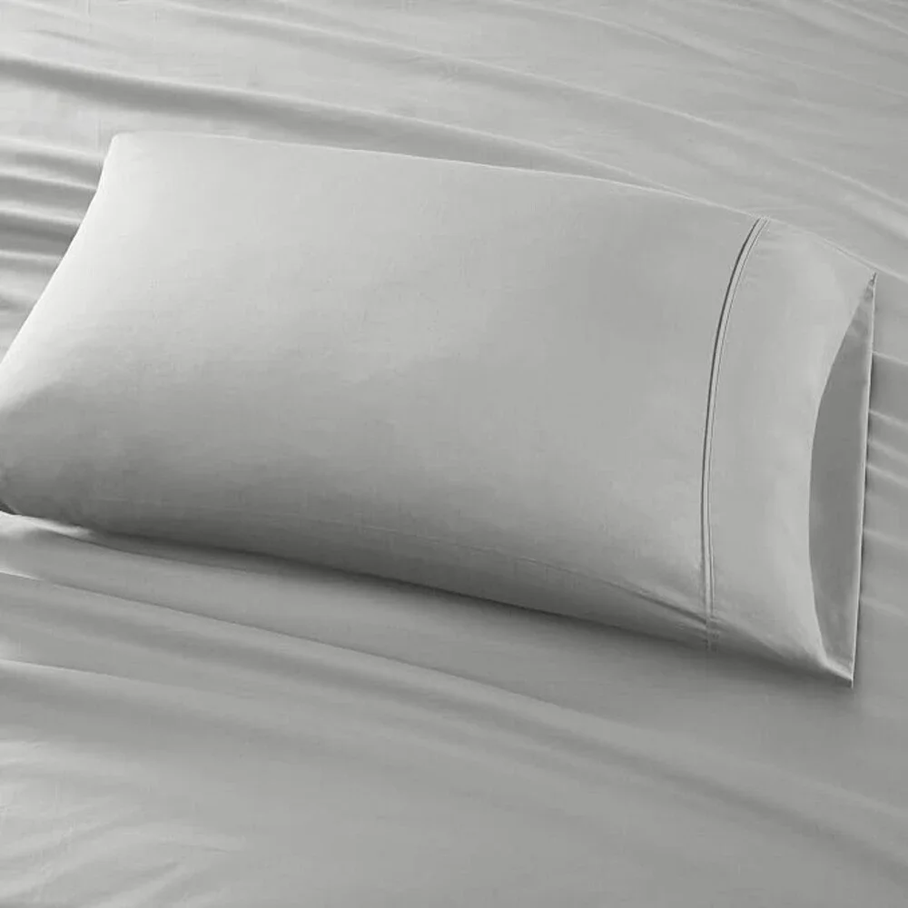 Madison Park Sheet Set Queen Light Gray Pima Cotton 600 Thread Count 4-Pc BED71